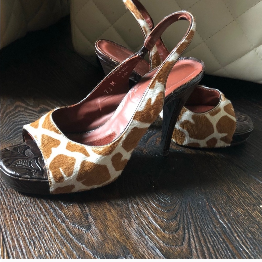Donald Pliner Couture Leather Platform Slingback